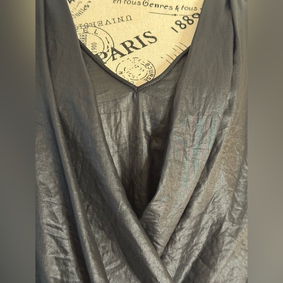 BCBGMAXAZRIA Black Draped High-Low Top - Picture 3 of 6